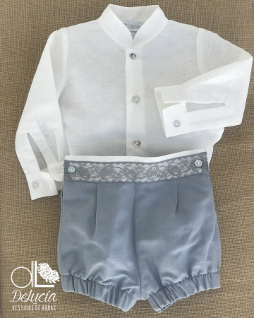 Conjunto de bombacho y blusa cuello maho Caterina Conjunto de bombacho y blusa cuello maho Caterina