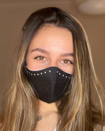 Mascarilla Negra con cristales Mascarilla Negra con cristales
