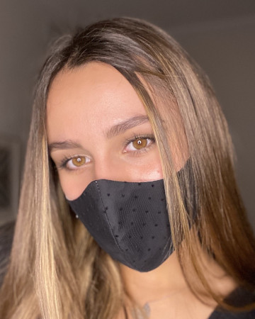 Mascarilla tul negro topo negro Mascarilla tul negro topo negro