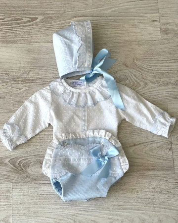 Cubrepañal más blusa y capota 3 meses (23)