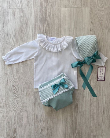 Conjunto Cubrepañal mas capota 18 meses (67)
