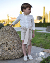 Conjunto de niño con fajín de lazo Mencía