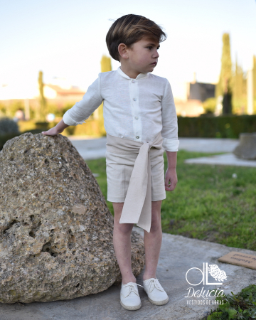 Conjunto de niño con fajín de lazo Mencía