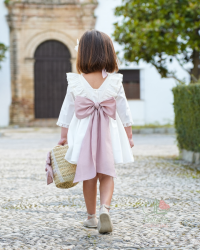 Vestido Magnolia manga francesa