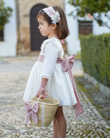 Vestido Magnolia manga francesa