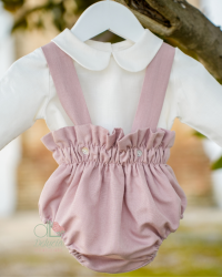 Ranita y blusa cuello bebé manga larga