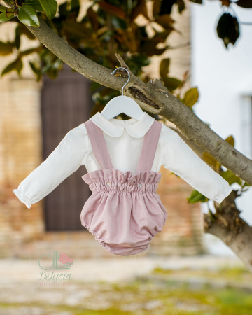 Ranita y blusa cuello bebé manga larga